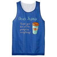 Dear Jesus Thank You For Pumpkin Spice Everything Christian Gift Mesh Reversible Basketball Jersey Tank