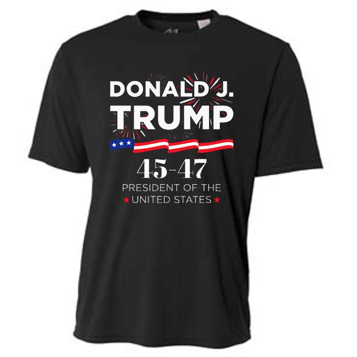 Donald J. Trump 45 47 President Inauguration Day 2025 Cooling Performance Crew T-Shirt