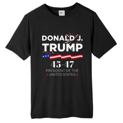 Donald J. Trump 45 47 President Inauguration Day 2025 Tall Fusion ChromaSoft Performance T-Shirt