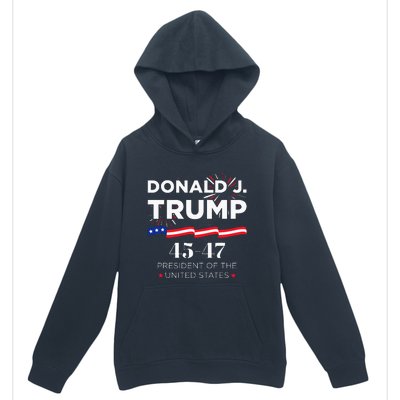 Donald J. Trump 45 47 President Inauguration Day 2025 Urban Pullover Hoodie