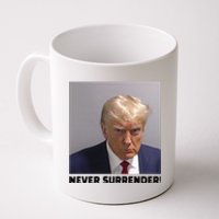 Donald J Trump Mug Shot Never Surrender Coffee Mug