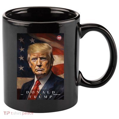 Donald J Trump 45th President Of The United States Portrait 11oz C Handle Ceramic Mug