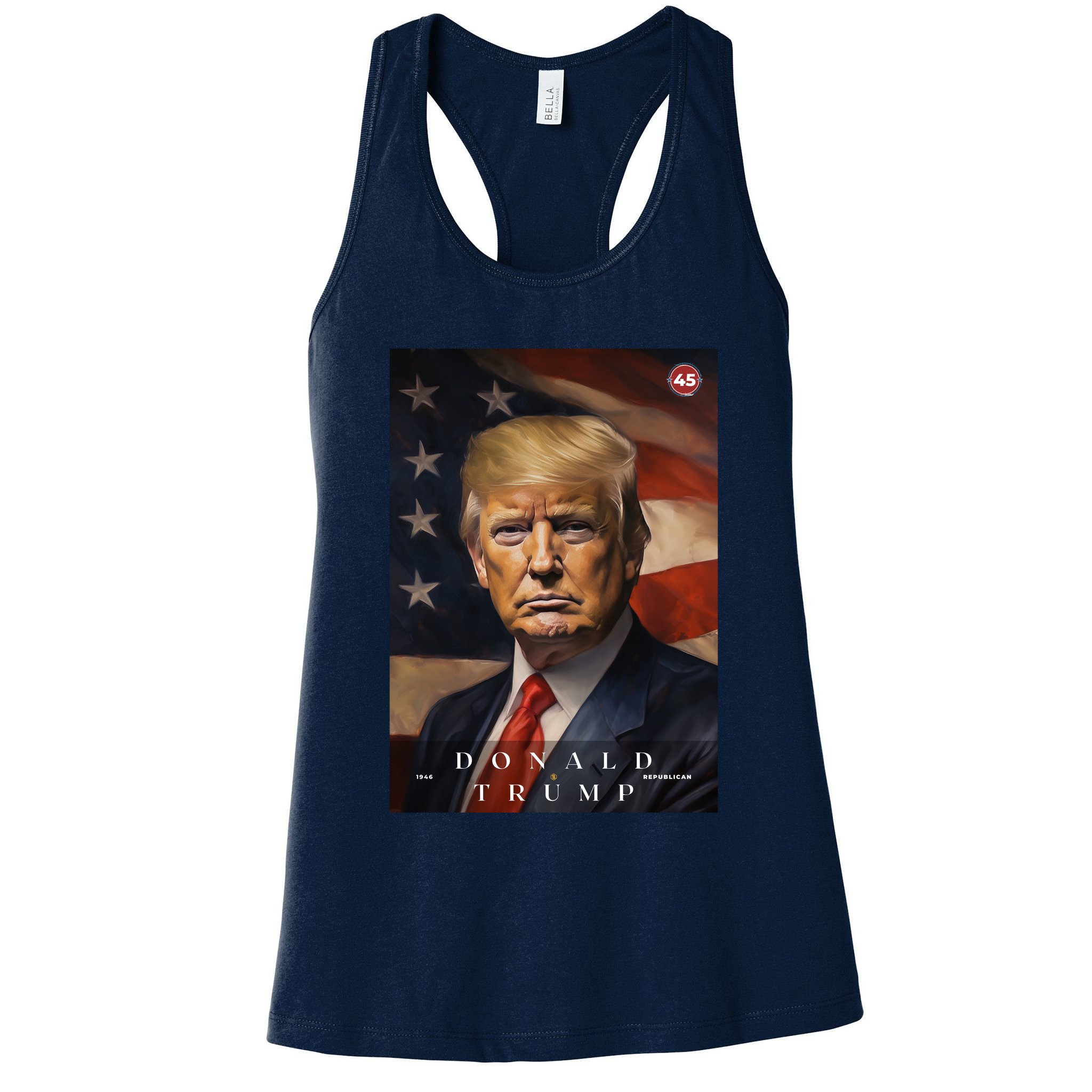 Donald J Trump 45th President Of The United States Portrait Womens Tank Top