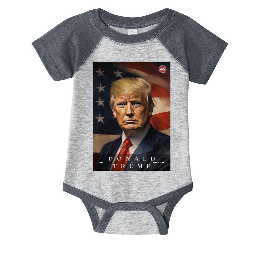 Donald J Trump 45th President Of The United States Portrait Infant Baby Jersey Bodysuit