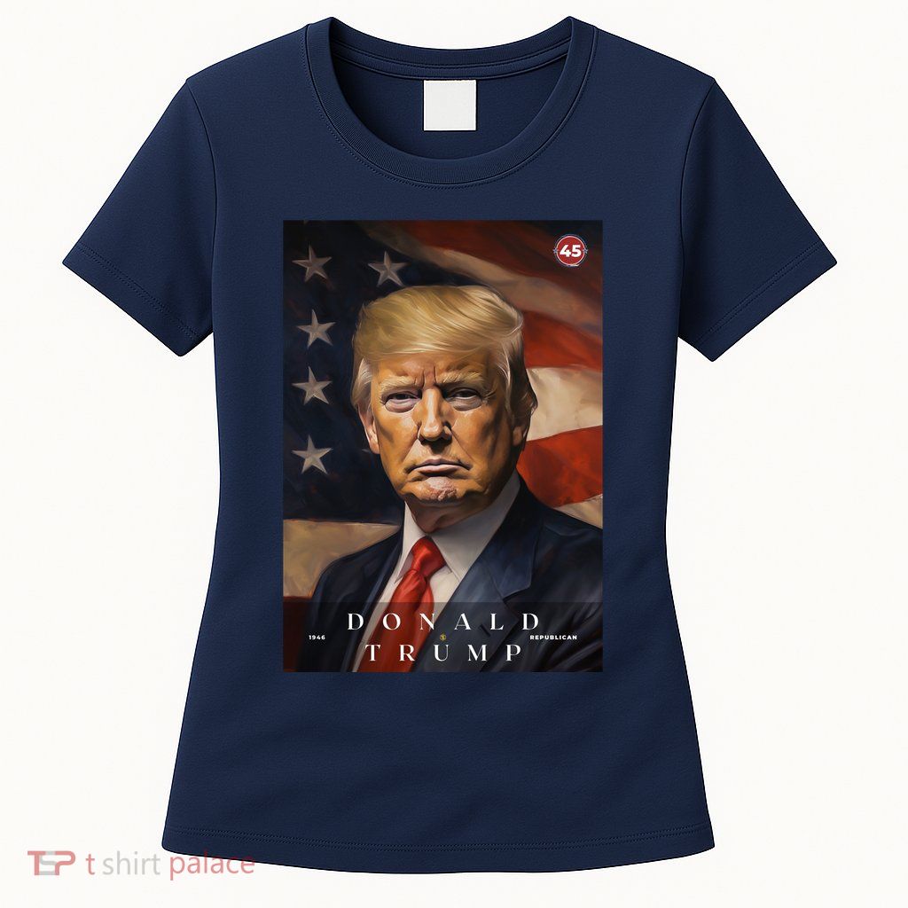 Donald J Trump 45th President Of The United States Portrait Women's T-Shirt