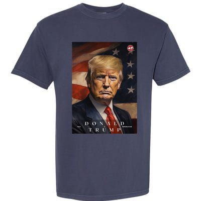 Donald J Trump 47th President Of The United States Portrait Garment-Dyed Heavyweight T-Shirt