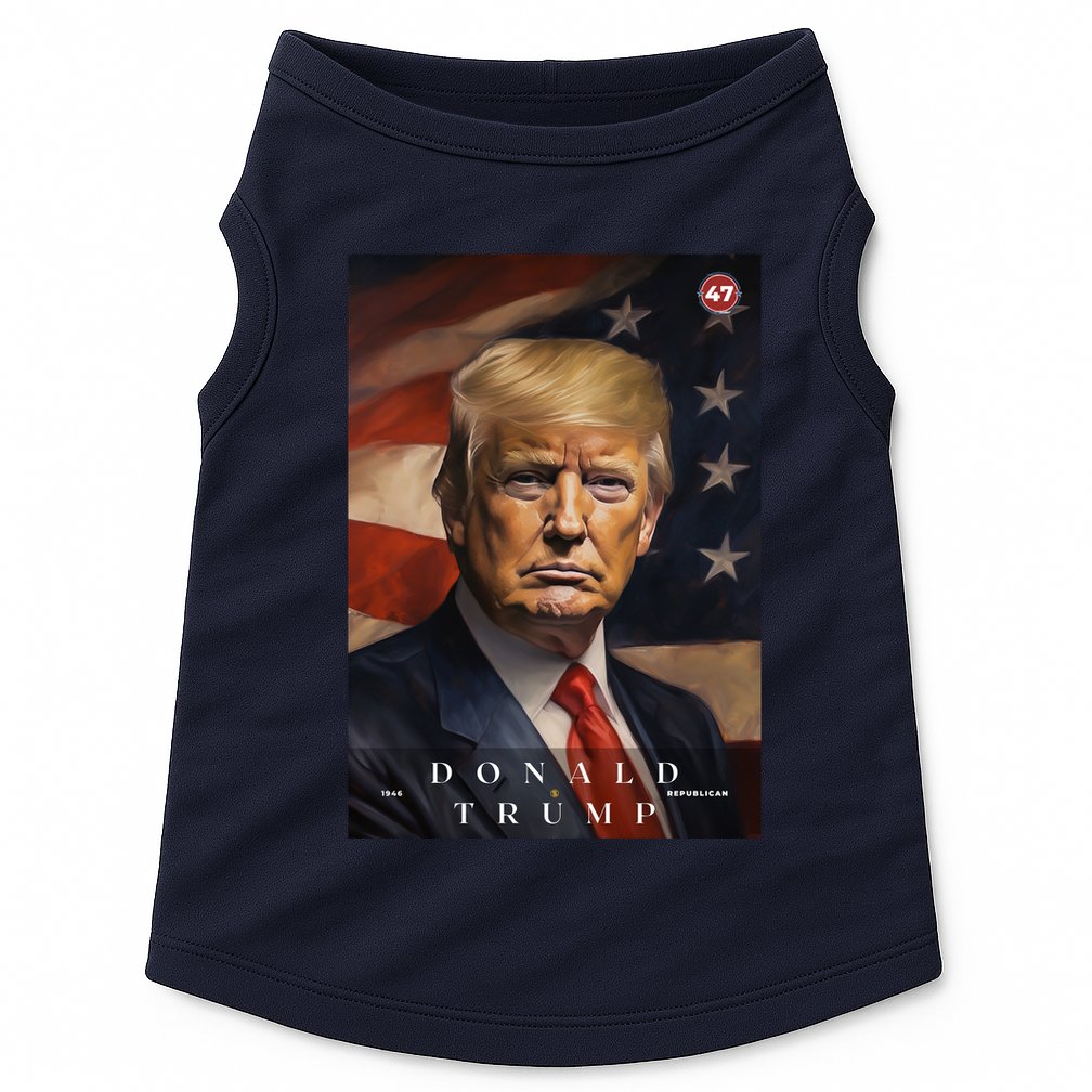 Donald J Trump 47th President Of The United States Portrait Doggie Tank