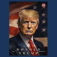 Donald J Trump 47th President Of The United States Portrait Cooling Performance Long Sleeve Crew