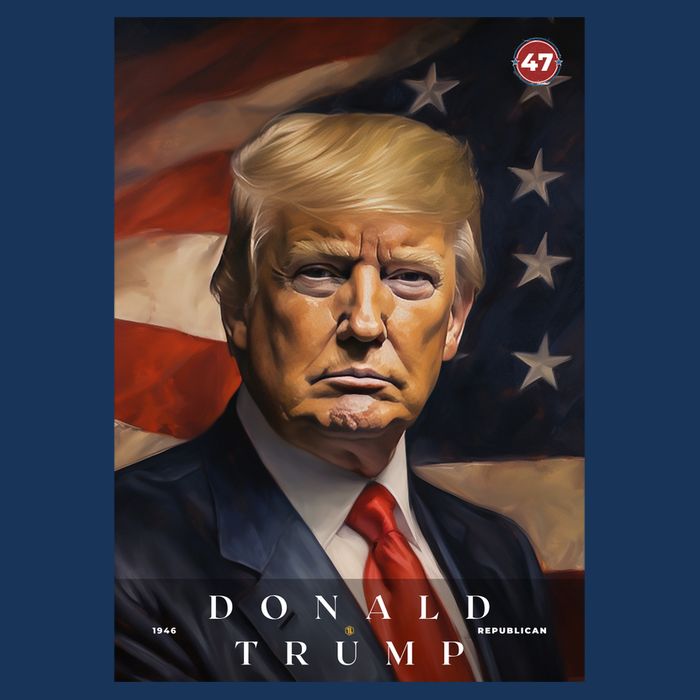 Donald J Trump 47th President Of The United States Portrait Cooling Performance Long Sleeve Crew