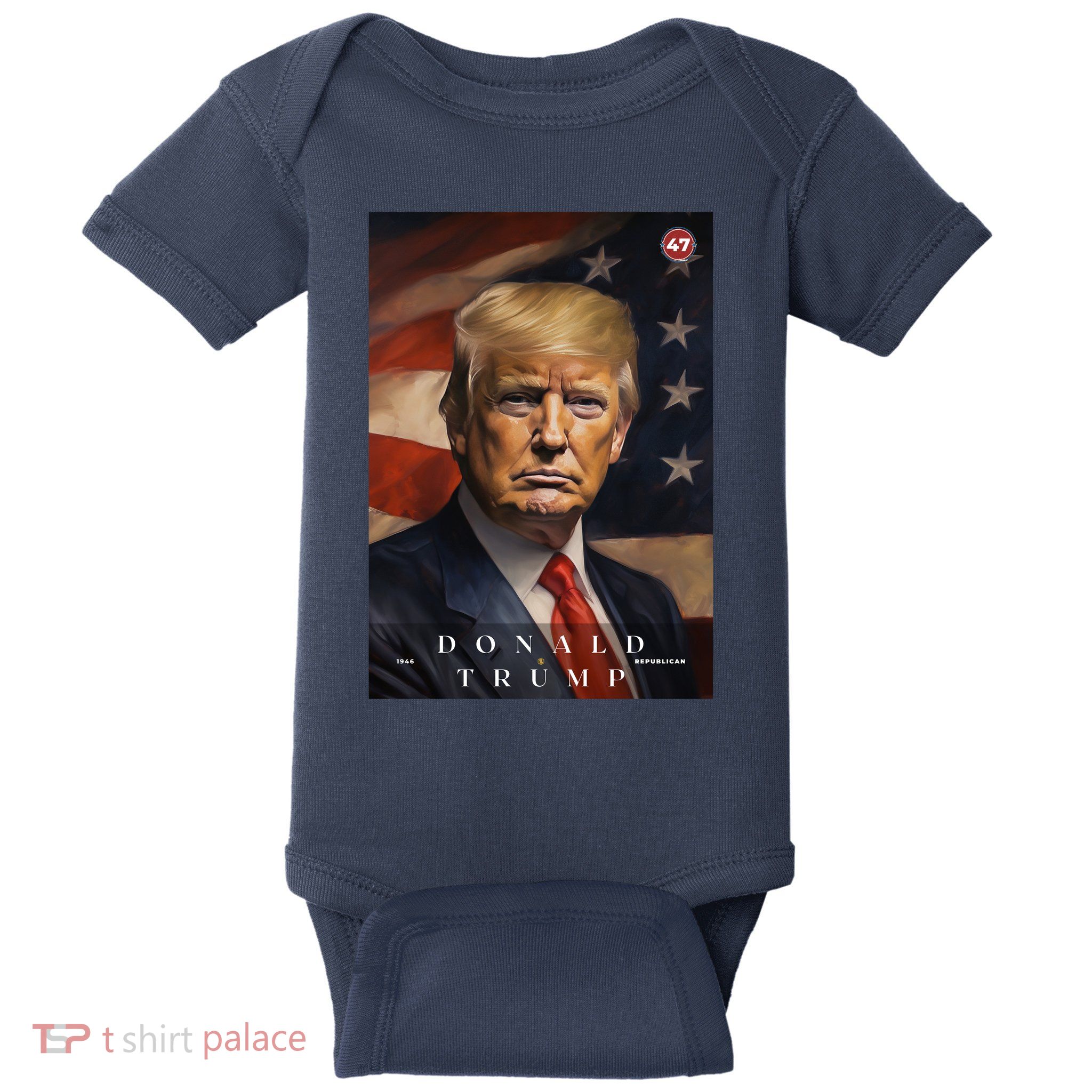 Donald J Trump 47th President Of The United States Portrait Baby Bodysuit