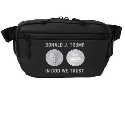 Donald J. Trump Silver Coin In God We Trust Silver Medallion Crossbody Pack