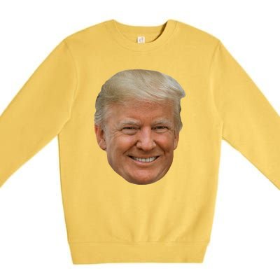 Donald J Trump The President's Face On A Meme Premium Crewneck Sweatshirt