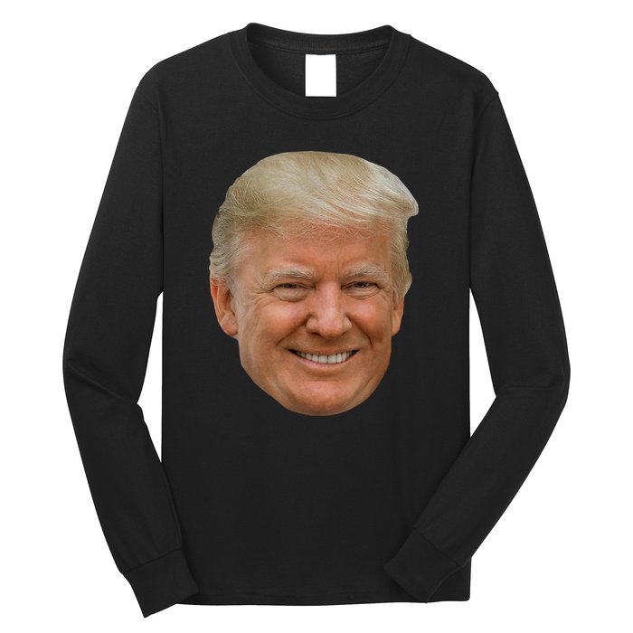 Donald J Trump The President's Face On A Meme Long Sleeve Shirt