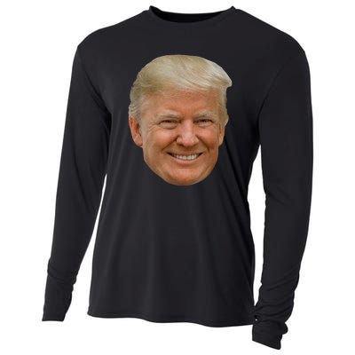 Donald J Trump The President's Face On A Meme Cooling Performance Long Sleeve Crew