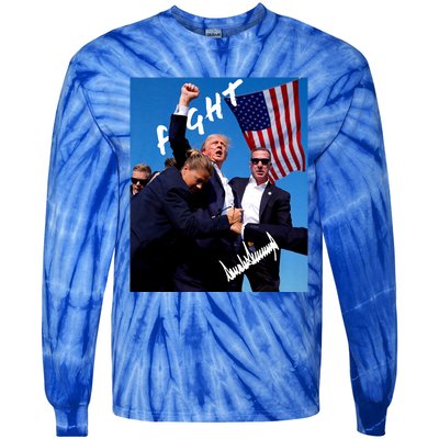 Donald J. Trump Trump 2024 Signature Edition Tie-Dye Long Sleeve Shirt