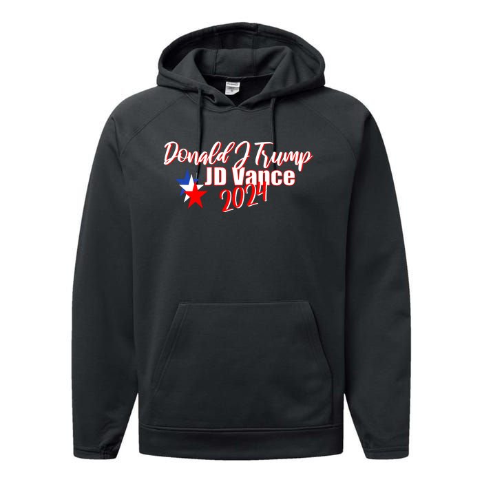 Donald J Trump Jd Vance 2024 Performance Fleece Hoodie