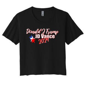 Donald J Trump Jd Vance 2024 Women's Crop Top Tee