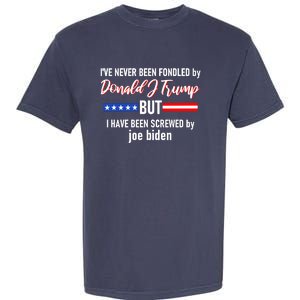 Donald J Trump 2024 Tired Of Being Screwed By Joe Biden Garment-Dyed Heavyweight T-Shirt