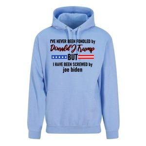 Donald J Trump 2024 Tired Of Being Screwed By Joe Biden Unisex Surf Hoodie