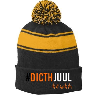 Ditch Juul Truth Stripe Pom Pom Beanie