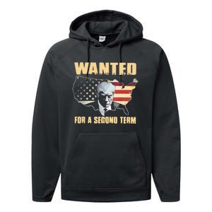 Donald J. Trump Wanted For Second Term Performance Fleece Hoodie