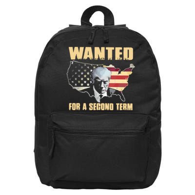 Donald J. Trump Wanted For Second Term 16 in Basic Backpack