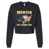 Donald J. Trump Wanted For Second Term Cropped Pullover Crew