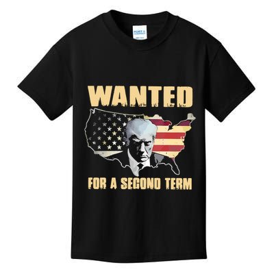 Donald J. Trump Wanted For Second Term Kids T-Shirt