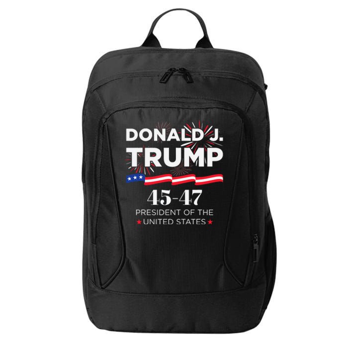 Donald J. Trump 45 47 President Inauguration Day 2025 City Backpack