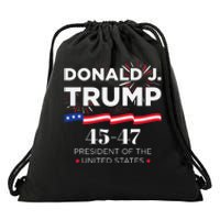 Donald J. Trump 45 47 President Inauguration Day 2025 Drawstring Bag