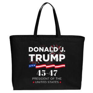 Donald J. Trump 45 47 President Inauguration Day 2025 Cotton Canvas Jumbo Tote