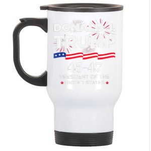 Donald J. Trump 45 47 President Inauguration Day 2025 Stainless Steel Travel Mug