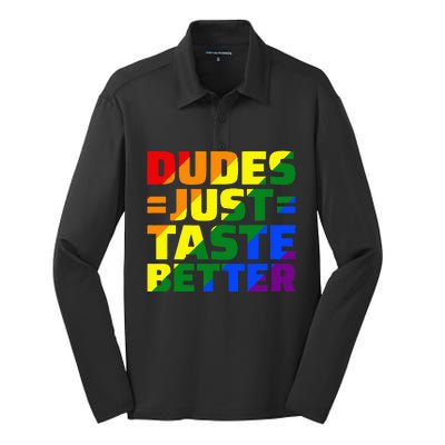 Dudes Just Taste Better Silk Touch Performance Long Sleeve Polo