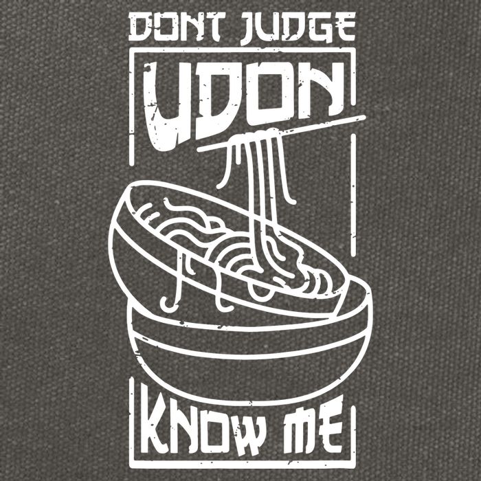Dont Judge Udon Know Me Cotton Canvas Backpack