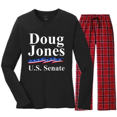 Doug Jones Us Senate Vote Democrat Women's Long Sleeve Flannel Pajama Set 