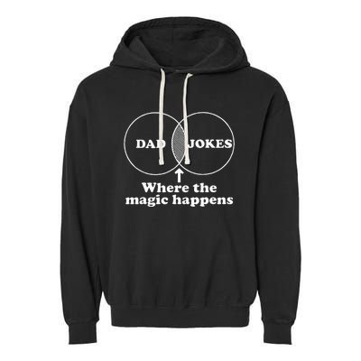 Dad Jokes Venn Diagram Garment-Dyed Fleece Hoodie