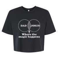 Dad Jokes Venn Diagram Bella+Canvas Jersey Crop Tee