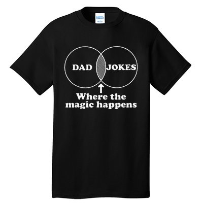 Dad Jokes Venn Diagram Tall T-Shirt