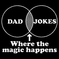 Dad Jokes Venn Diagram Button