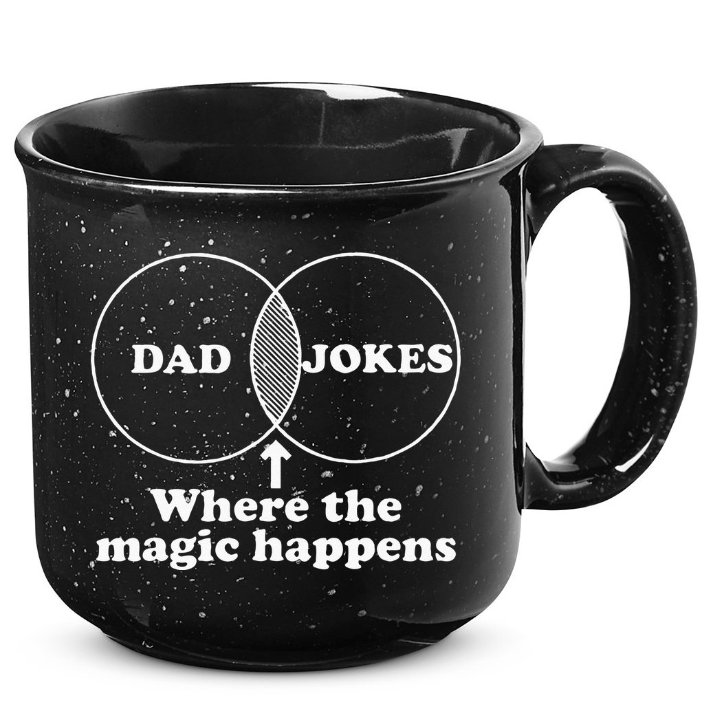 Dad Jokes Venn Diagram 15oz Campfire Ceramic Mug