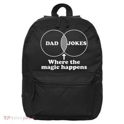 Dad Jokes Venn Diagram 16 in Basic Backpack