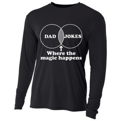 Dad Jokes Venn Diagram Cooling Performance Long Sleeve Crew