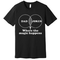 Dad Jokes Venn Diagram Premium T-Shirt