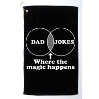 Dad Jokes Venn Diagram Golf Towel