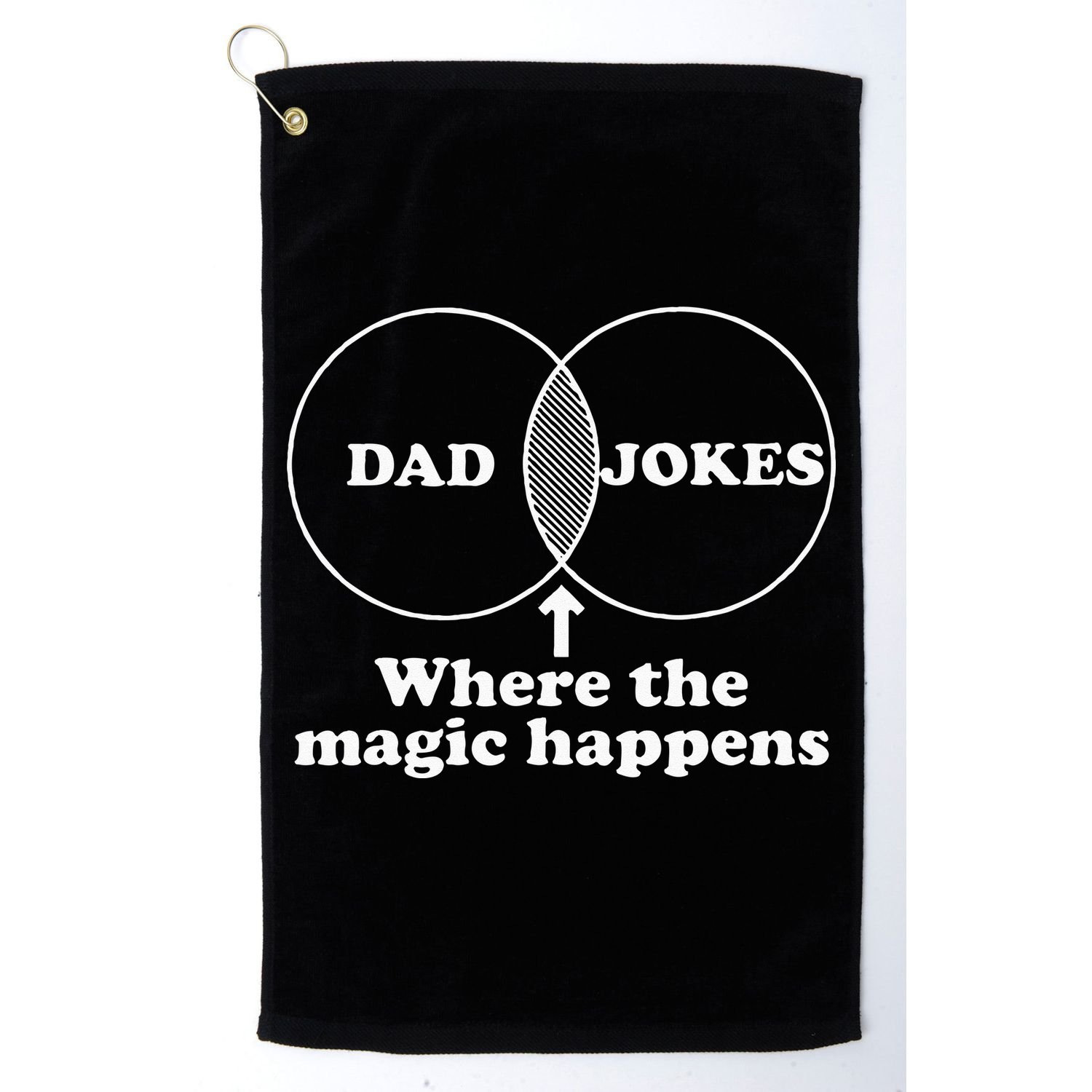 Dad Jokes Venn Diagram Golf Towel