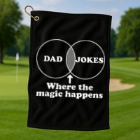 Dad Jokes Venn Diagram Golf Towel
