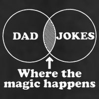 Dad Jokes Venn Diagram Golf Towel