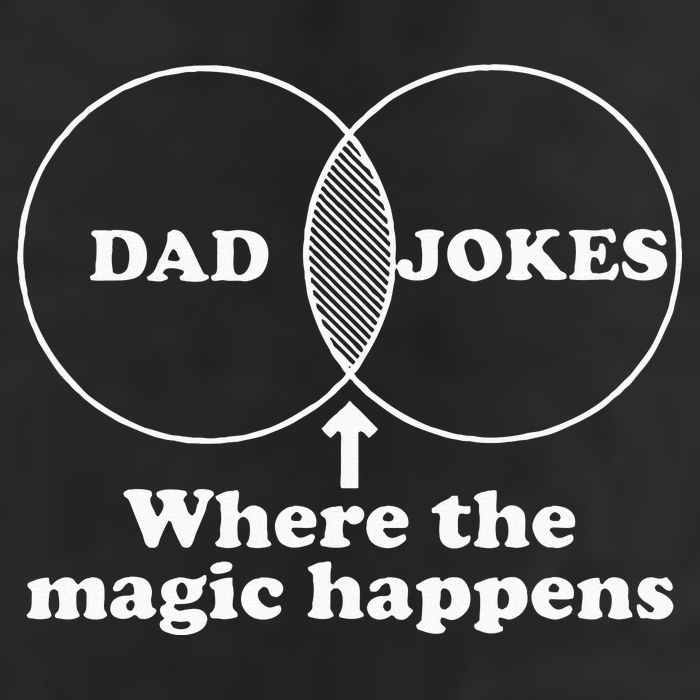 Dad Jokes Venn Diagram Golf Towel