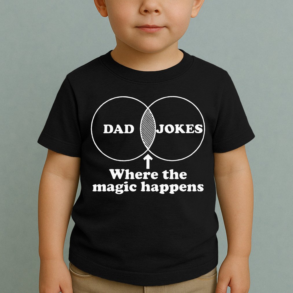 Dad Jokes Venn Diagram Toddler T-Shirt