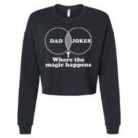 Dad Jokes Venn Diagram Cropped Pullover Crew